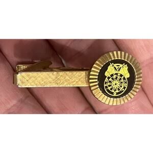 IB of TCW & H of A Tie Clip International Brotherhood Teamsters Union Gold Tone